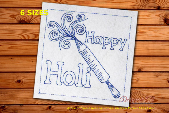Holi with Colors Redwork Design Review