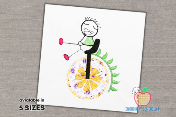 Orange Wheel Baby Applique Design Review