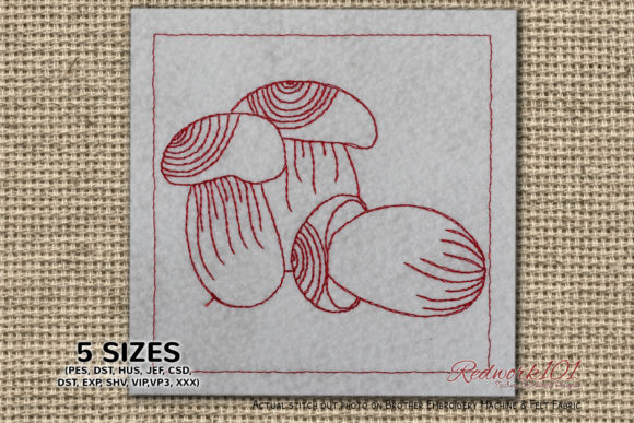 Porcini Mushroom Redwork Embroidery Review